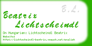 beatrix lichtscheindl business card